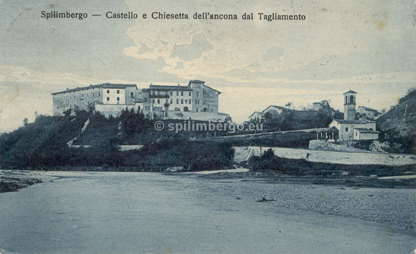 Spilimbergo, castello e chiesetta dell'Ancona 1924.jpg